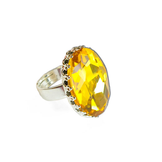 Wunsch-Ring Topas silber 25x18mm