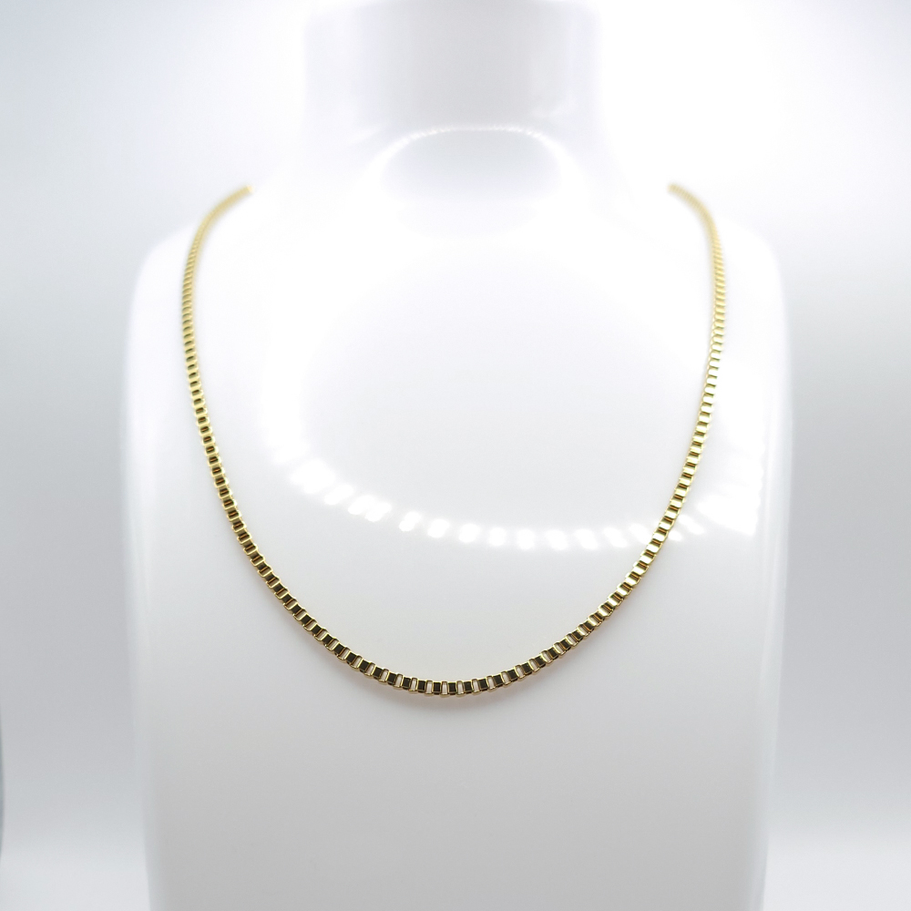 Edelstahl-Kette "Golden Steel Box"