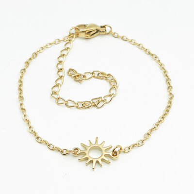 Edelstahl-Armkette „Golden Sun“