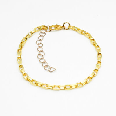 Edelstahl-Armband „Golden Steel Box“