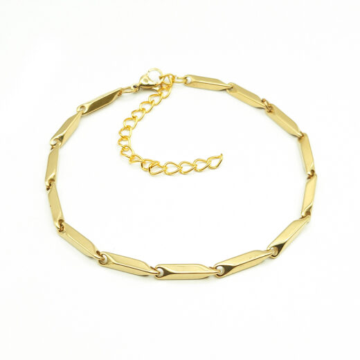 Edelstahl-Armband Golden Steel Rhombus
