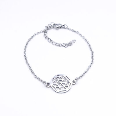 Edelstahl-Armkette „Blume des Lebens“