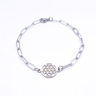 Edelstahl-Armband „Blume des Lebens“
