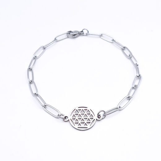 Edelstahl-Armband Blume des Lebens