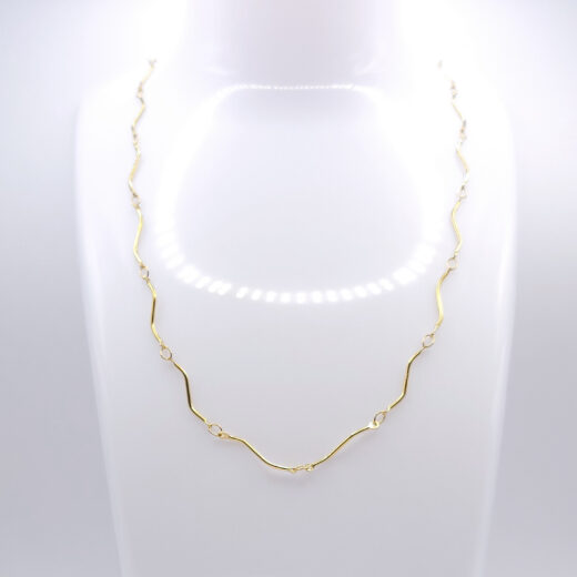 Edelstahl-Kette - Golden Curved Steel