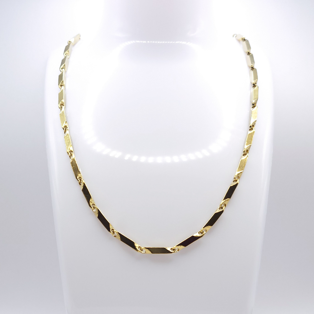 Edelstahl-Kette "Golden Steel Rhombus"