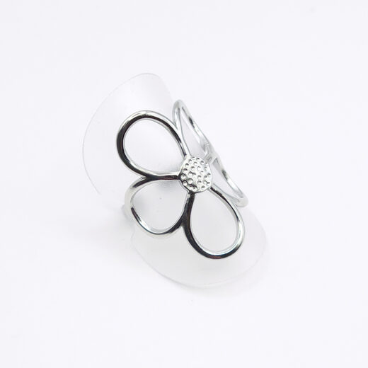 Edelstahl-Ring - Blume