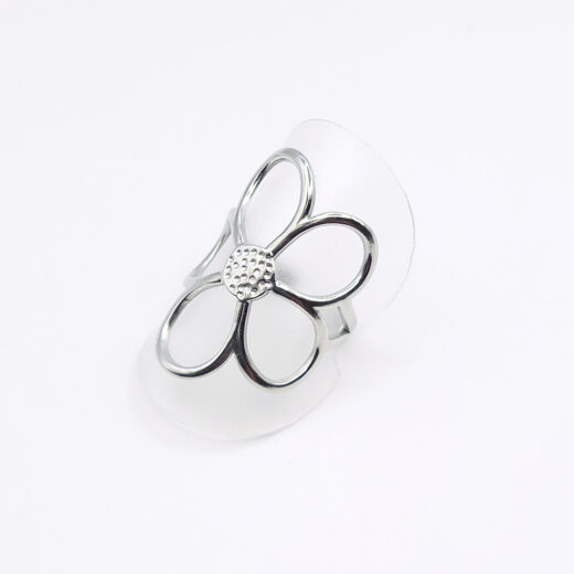 Edelstahl-Ring - Blume