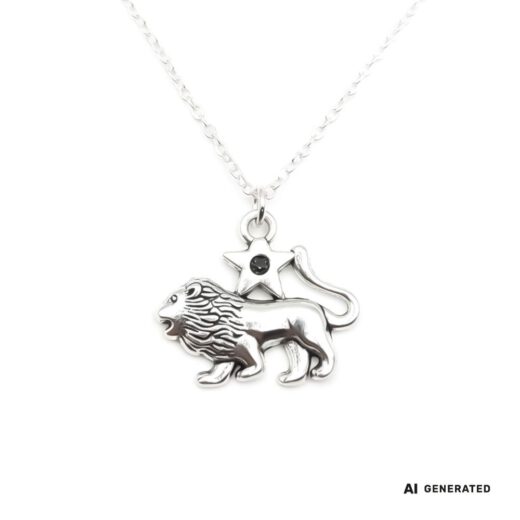 Kette mit Sternzeichen-Anhänger Löwe - KI-generiert