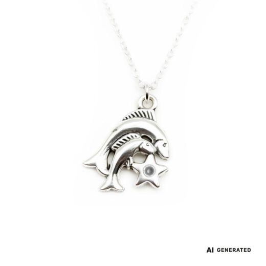 Kette mit Sternzeichen-Anhänger Fische - KI-generiert