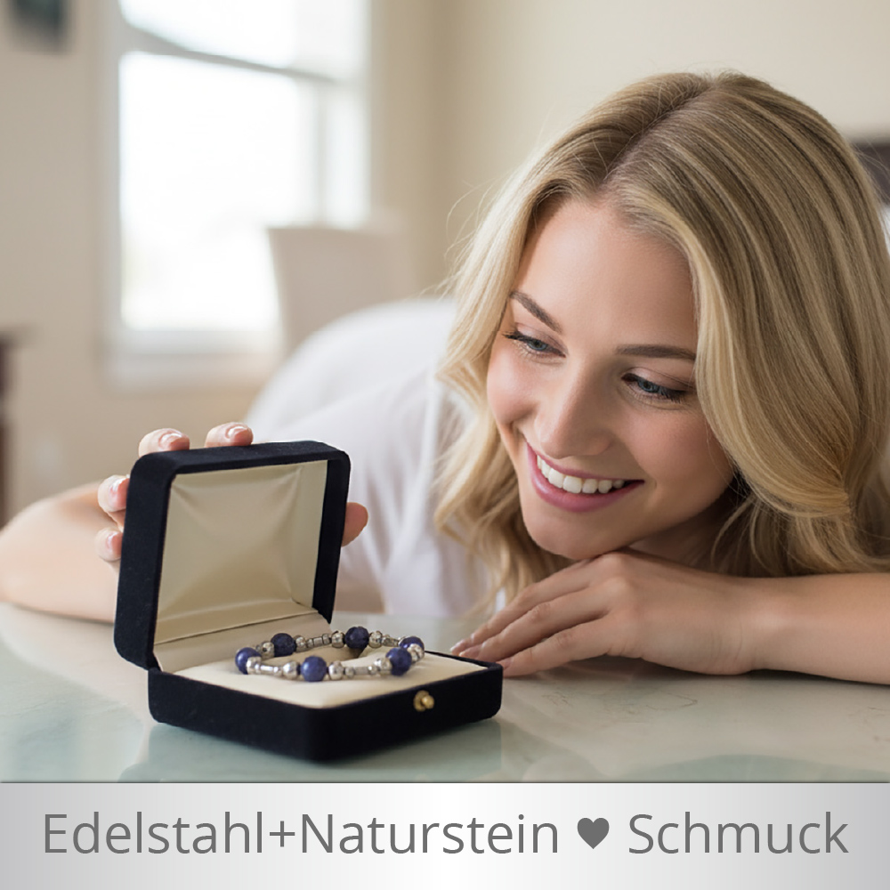 Edelstahl+Naturstein Schmuck