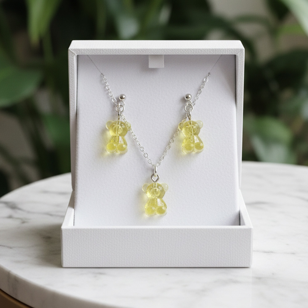 Gummibärchen-Schmuckset "Zitrone"