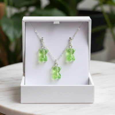 Gummibärchen-Schmuckset „Limette“