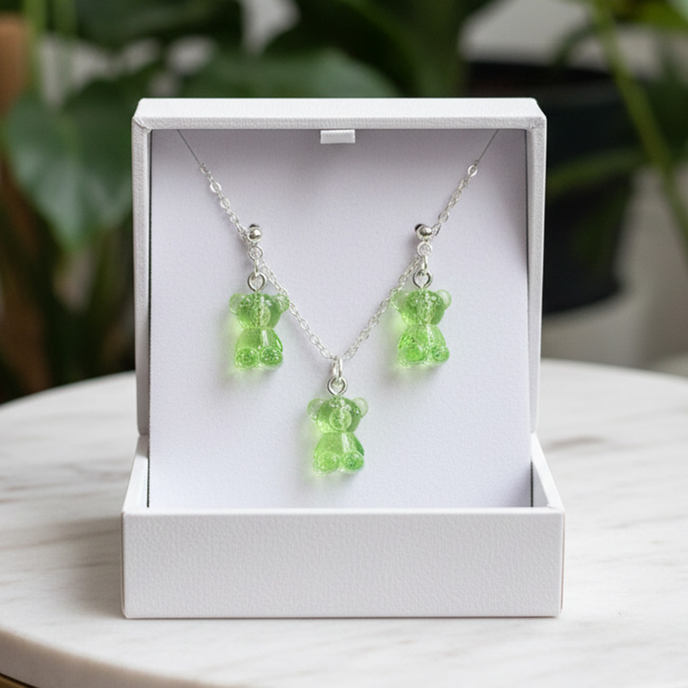 Gummibärchen-Schmuckset "Limette"