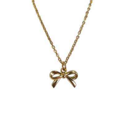 Edelstahl-Kette „Golden Steel Bow“