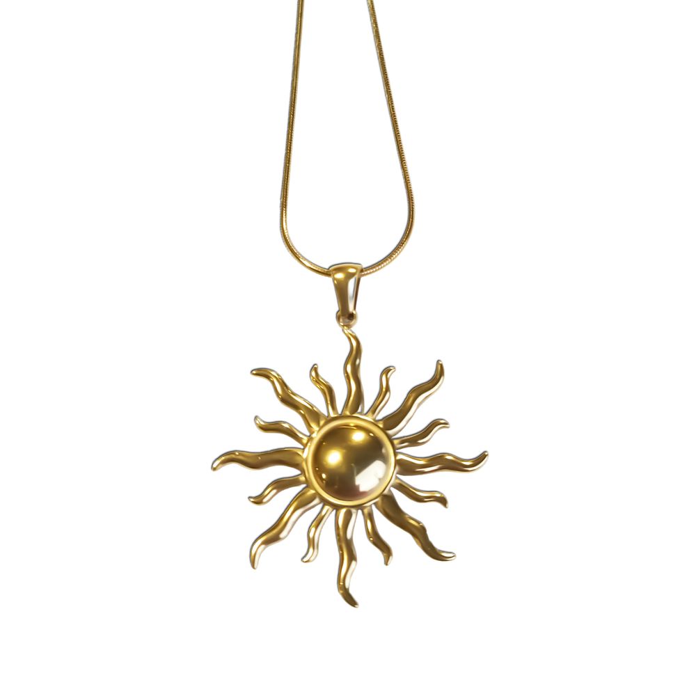 Edelstahl-Kette Golden Steel Sun