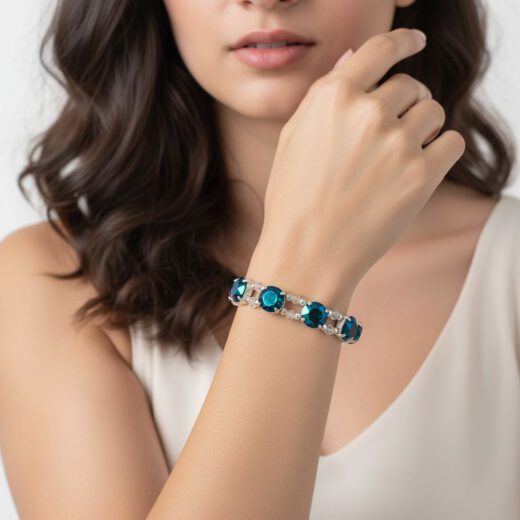 Kristall-Armband Abendzauber Rivoli silber