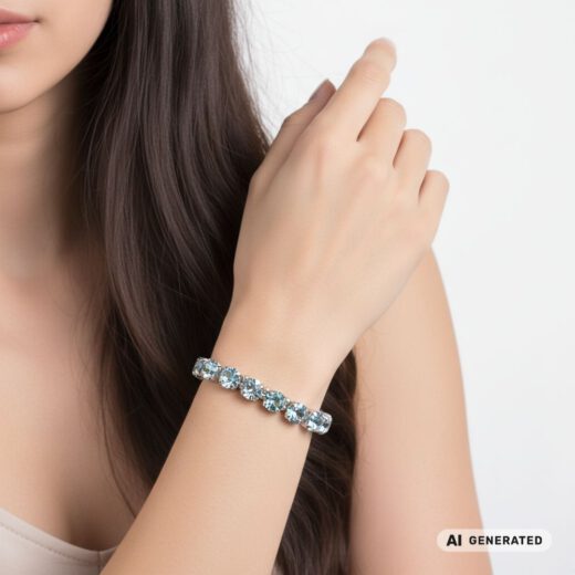 Kristall-Armband Himmelszauber Arcadia silber - KI-generiert