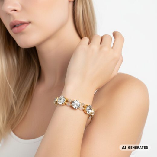 Kristall-Armband Sonnenzauber Aurelia gold - KI-generiert