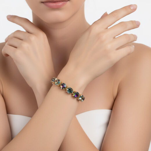Kristall-Armband Blumenzauber Florence gold