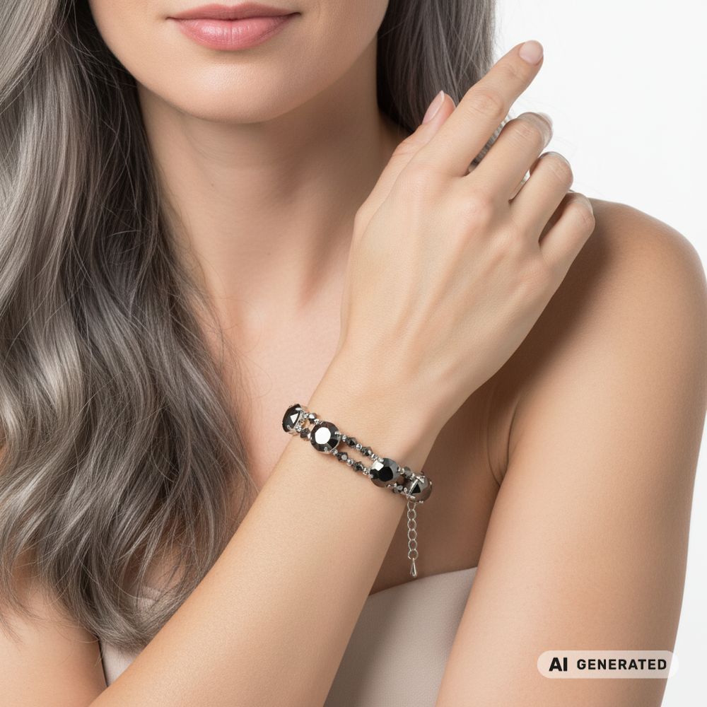 Kristall-Armband Kometenzauber Rivoli silber - KI-generiert