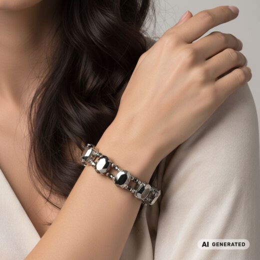 Kristall-Armband Kometenzauberfantasie silber - KI-generiert