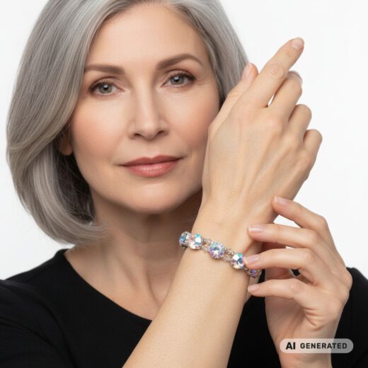 Kristall-Armband Feenzauber Morgana silber - KI-generiert