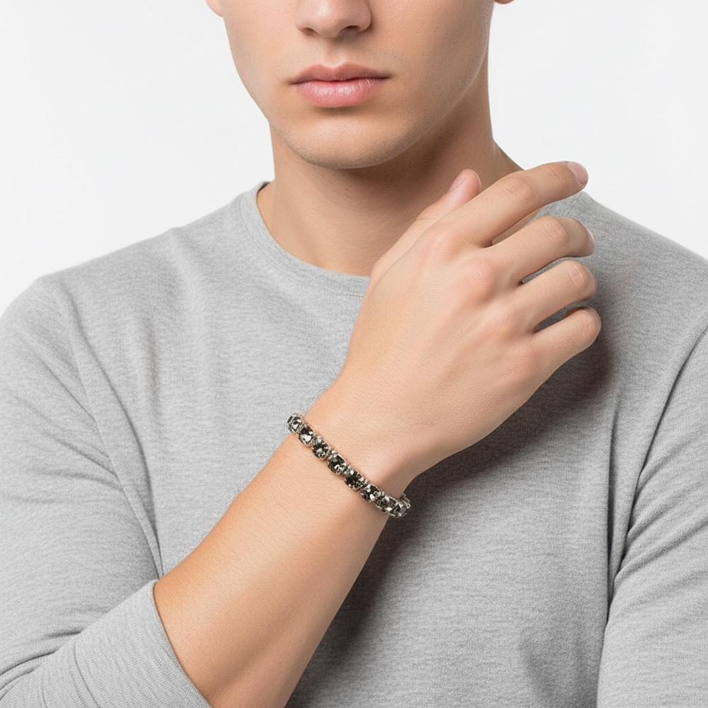 Kristall-Armband Mondzauber Pamina silber