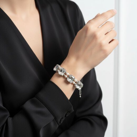 Kristall-Armband Sonnenzauberillusion silber