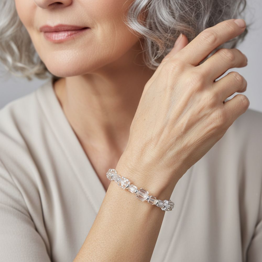 Armband CrystalCube Bergkristall