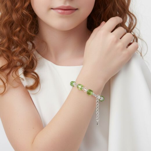 Armband CrystalCube Peridot