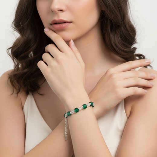 Armband CrystalCube Smaragd