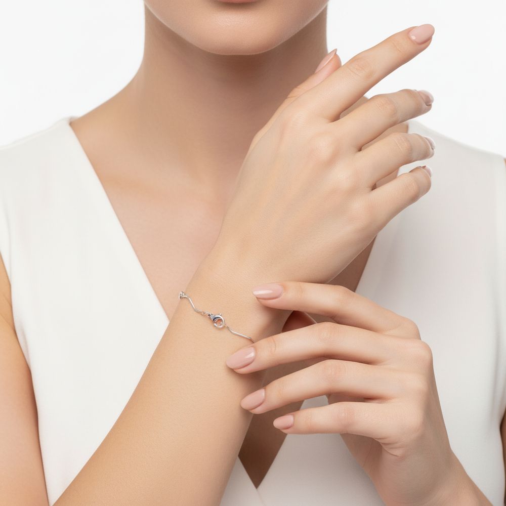Edelstahl-Armband Curved Steel