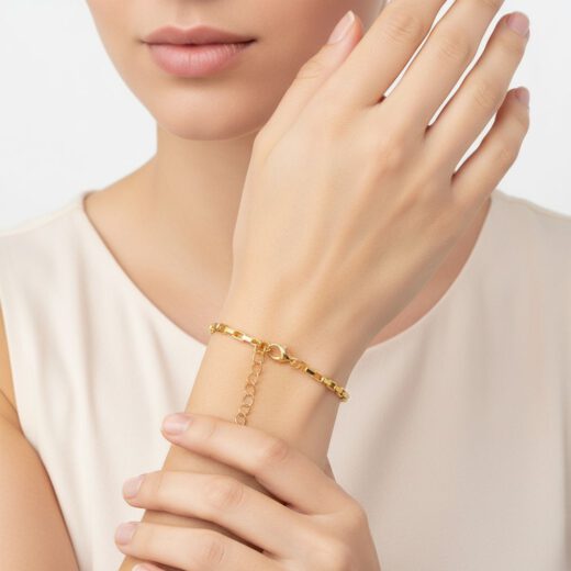 Edelstahl-Armband Golden Steel Box