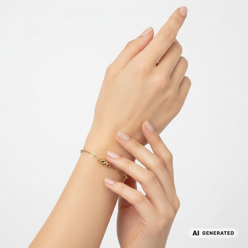 Edelstahl-Armband Golden Steel Clipper - KI-generated