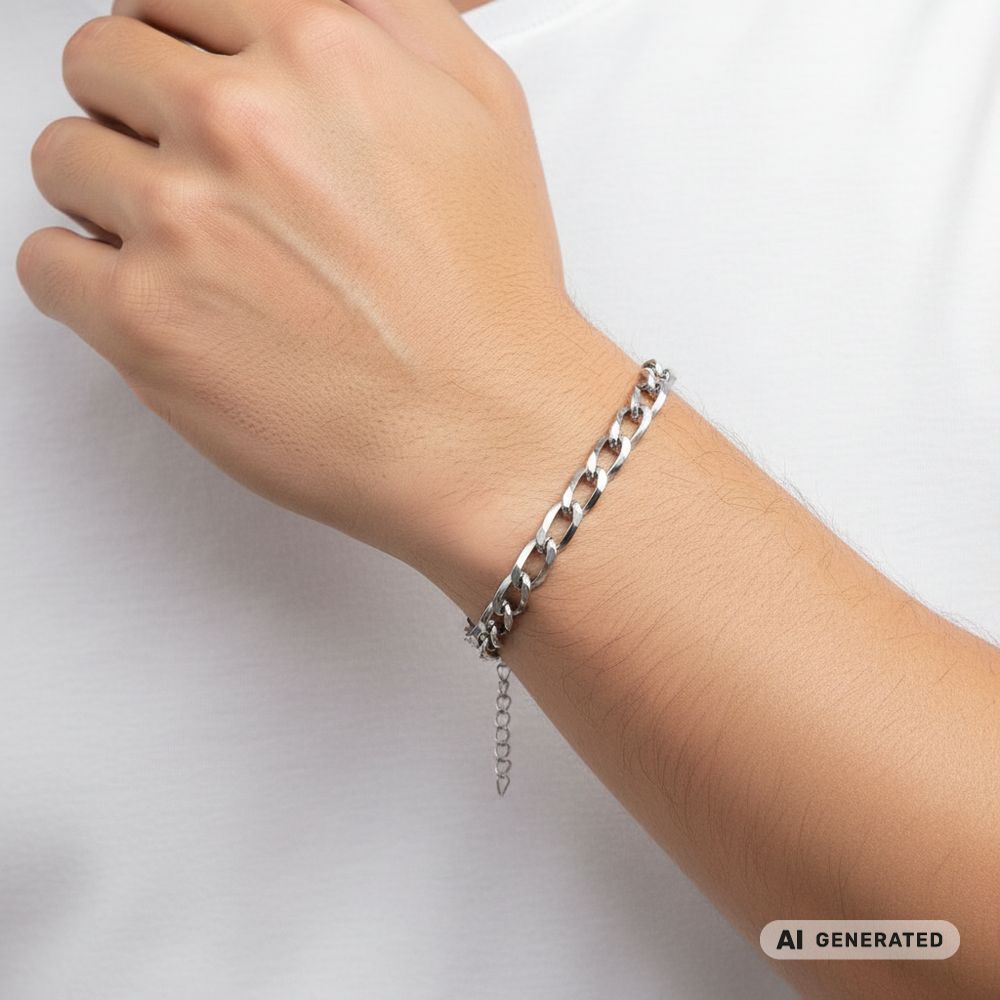 Edelstahl-Armband Steel Chain - KI-generated