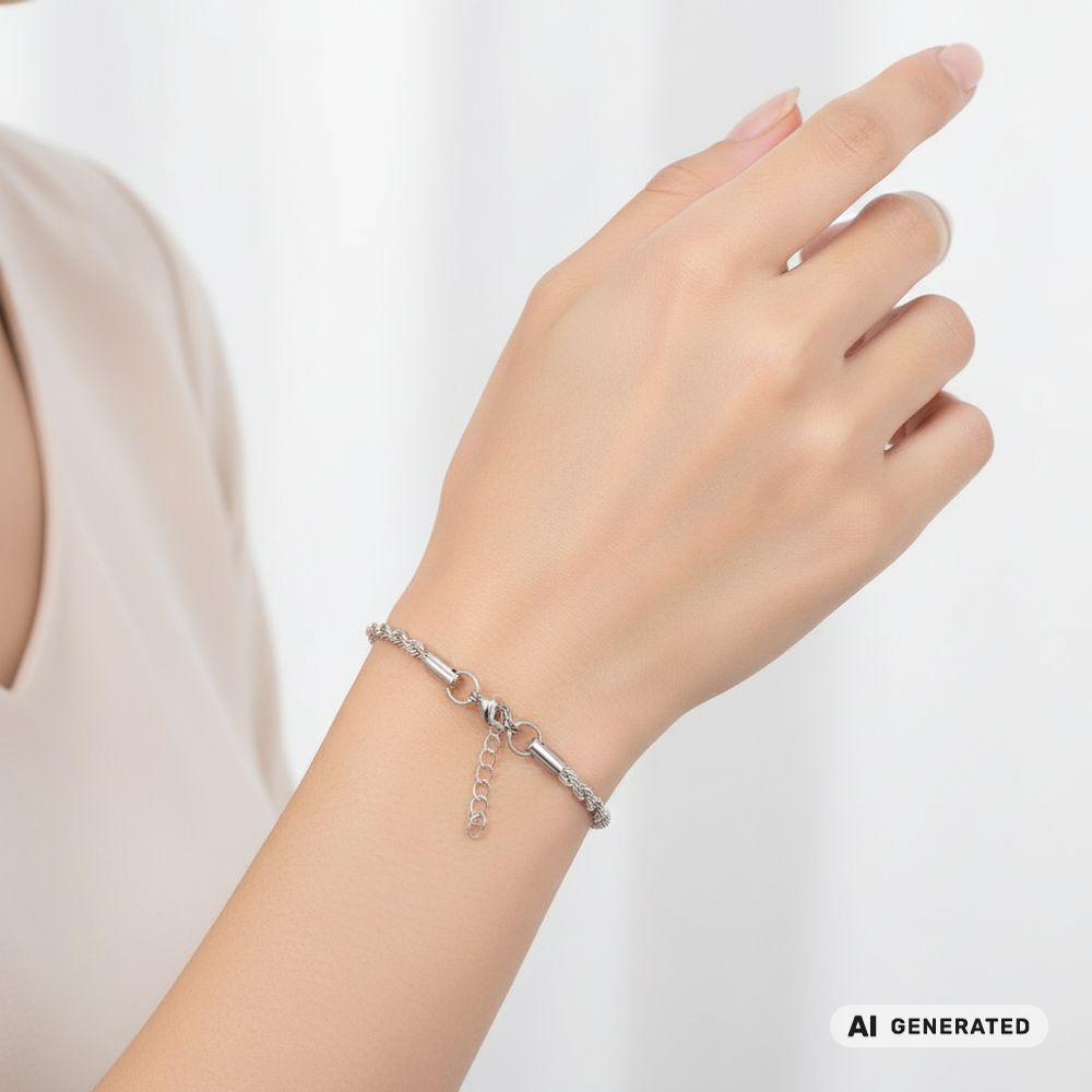 Edelstahl-Armband Steel Cord - KI-generated