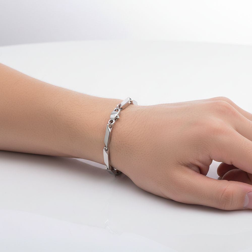 Edelstahl-Armband Steel Rhombus