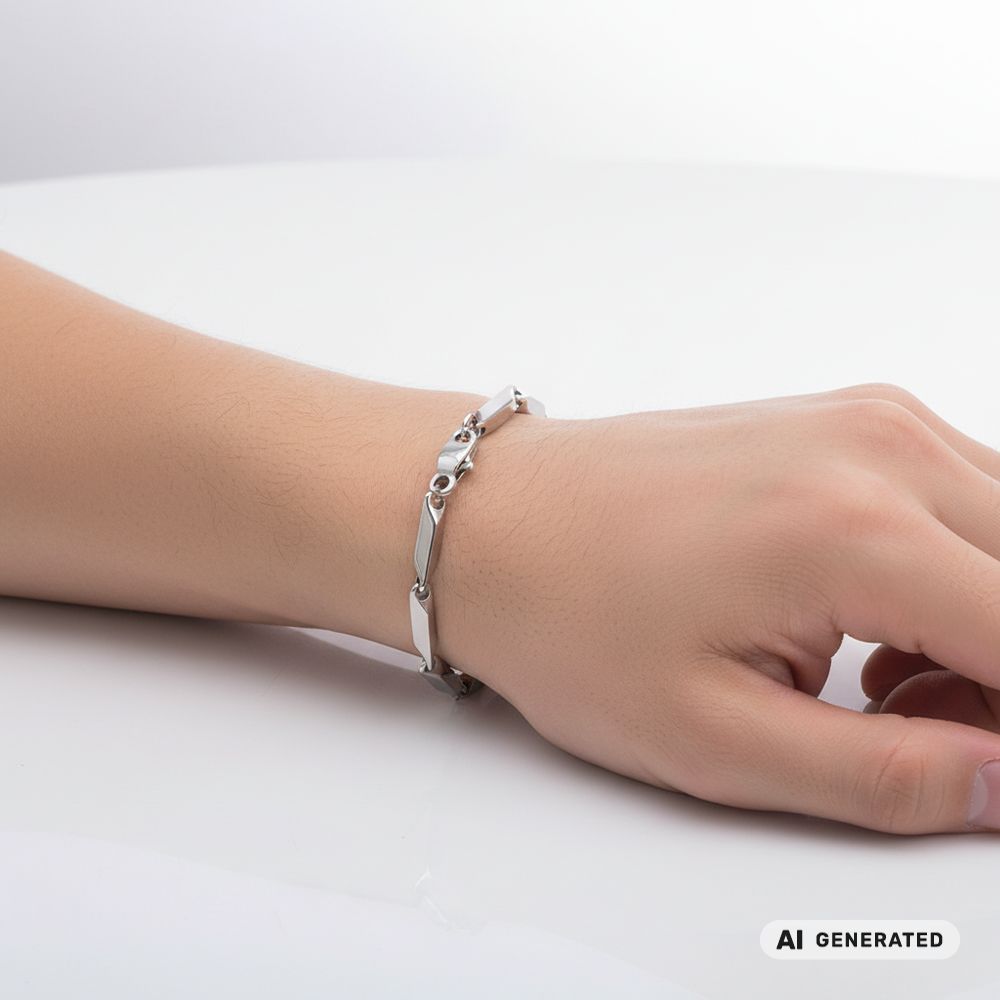 Edelstahl-Armband Steel Rhombus - KI-generated