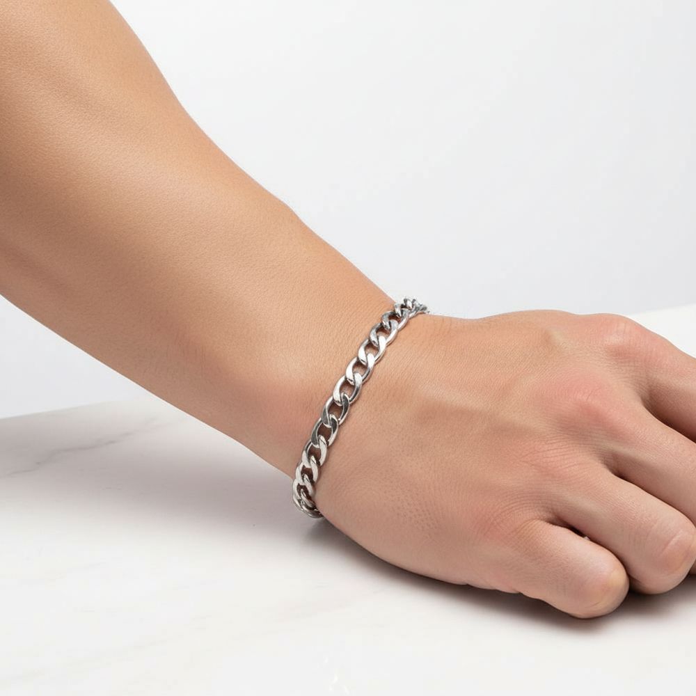 Edelstahl-Armband Steel Curb