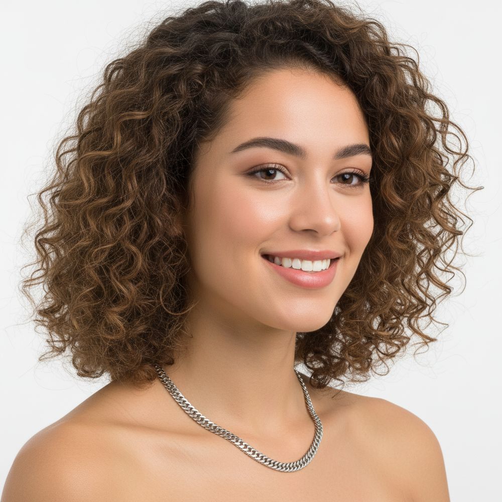 Edelstahl-Kette Flat Curb