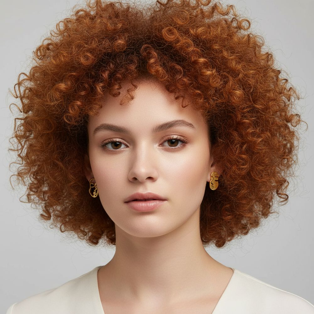 Edelstahl-Ohrstecker gold - Masken