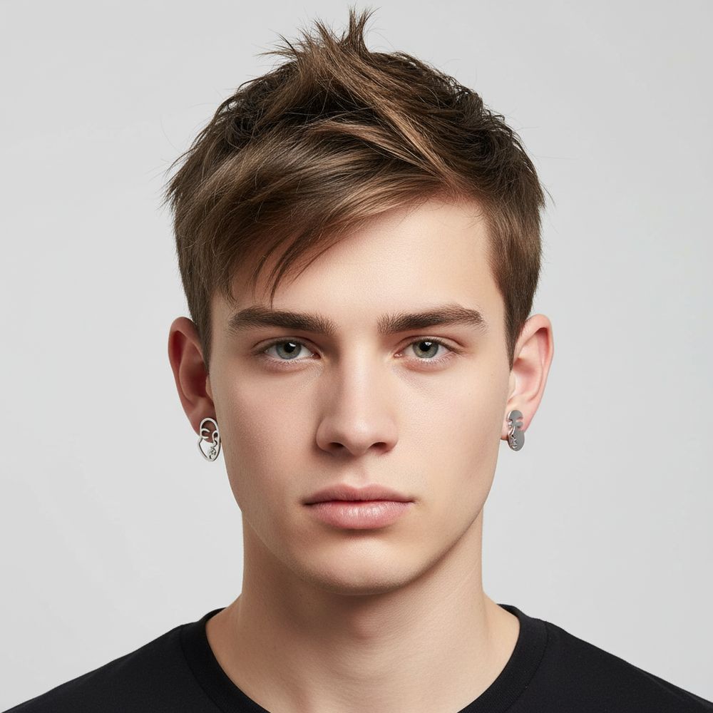 Edelstahl-Ohrstecker - Masken