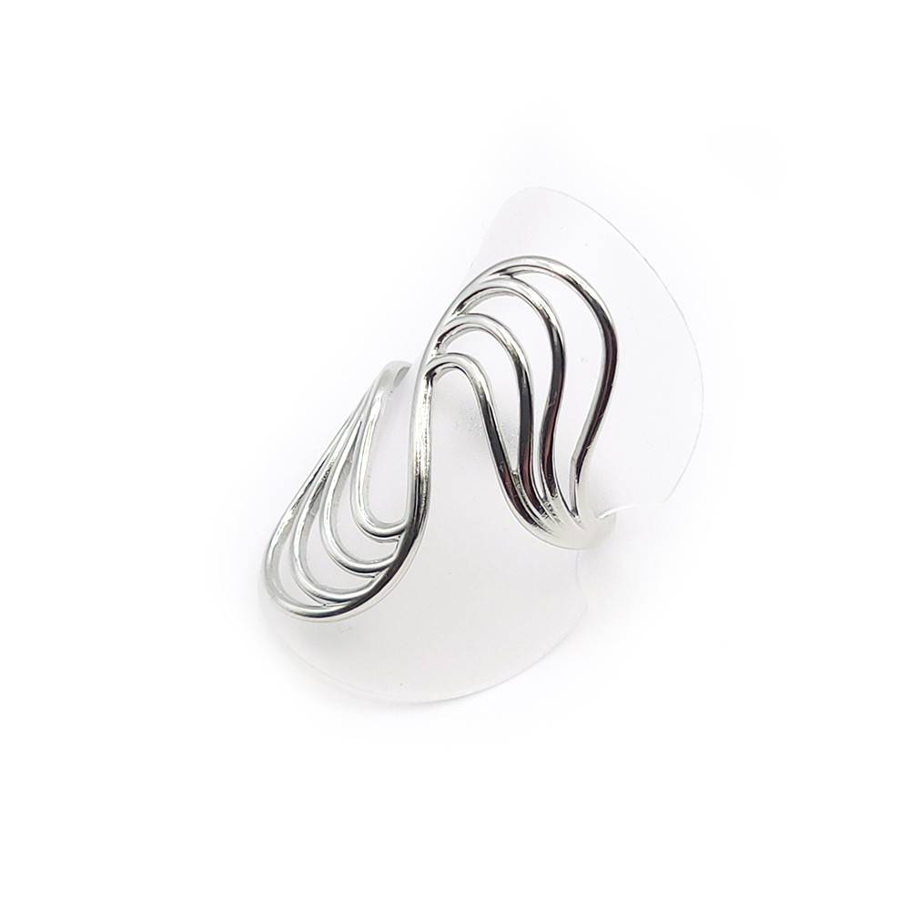 Edelstahl-Ring - Doppelbogen