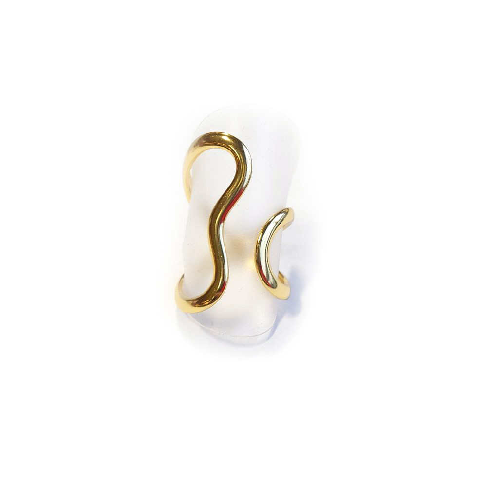Edelstahl-Ring gold - Spange