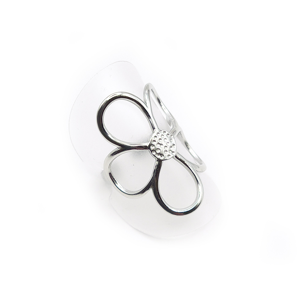 Edelstahl-Ring - Blume