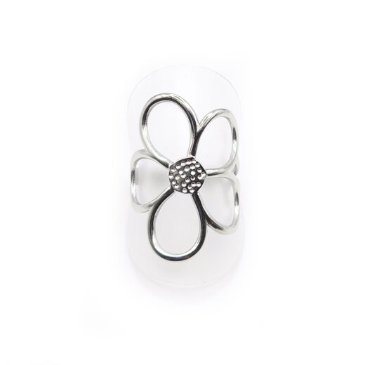 Edelstahl-Ring - Blume