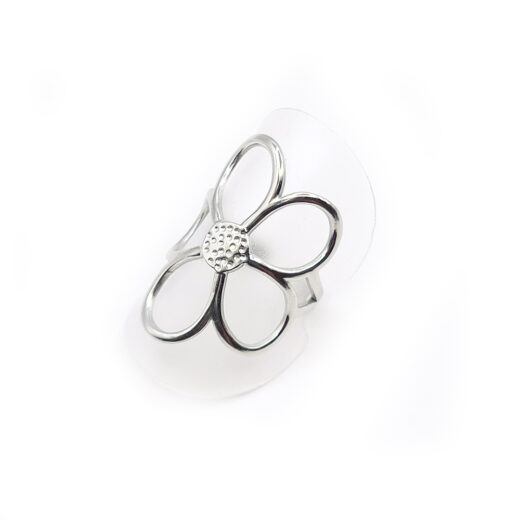 Edelstahl-Ring - Blume
