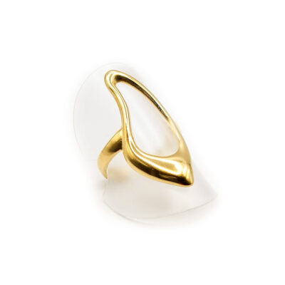 Edelstahl-Ring „Golden Steel Fluid“