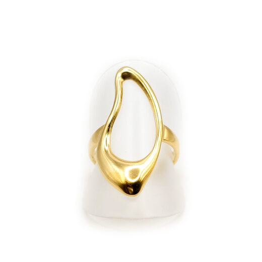 Edelstahl-Ring gold - Fluid